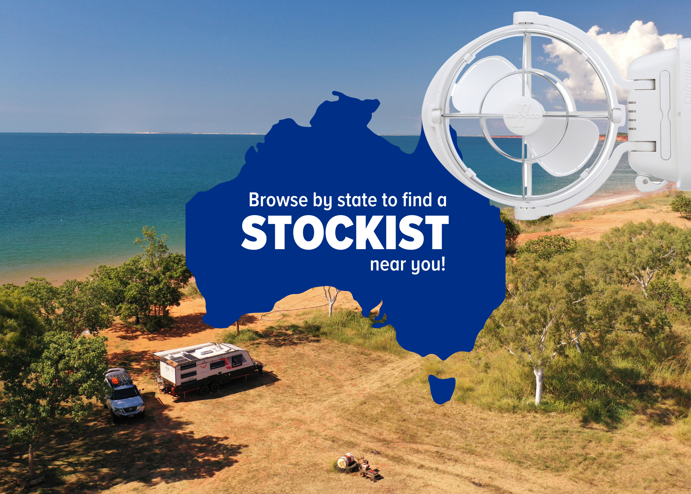 Australian Sirocco II Caravan Fan Stockists