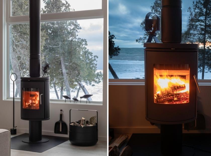Jay Kerr Ecofan Morso wood stove stove