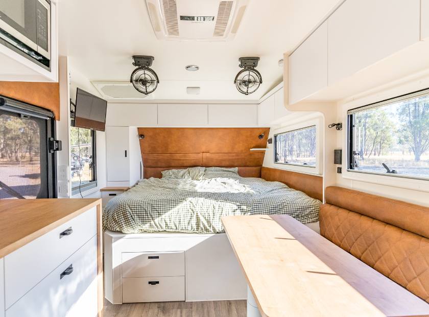 Titanium caravan interior